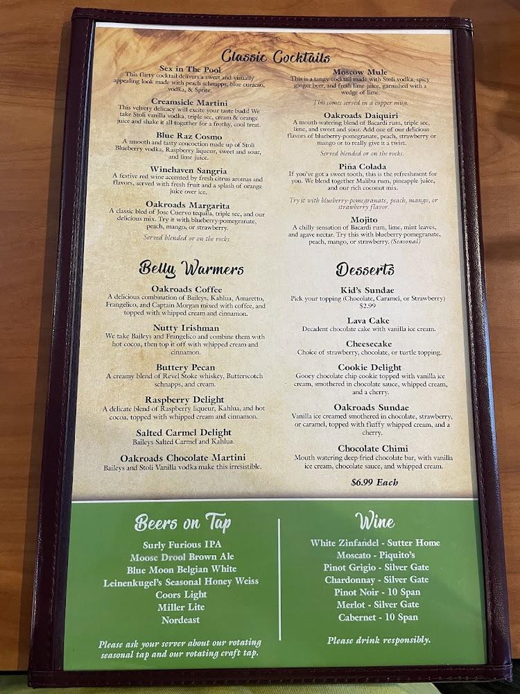 Oak Roads Grill & Bar Menu image 4
